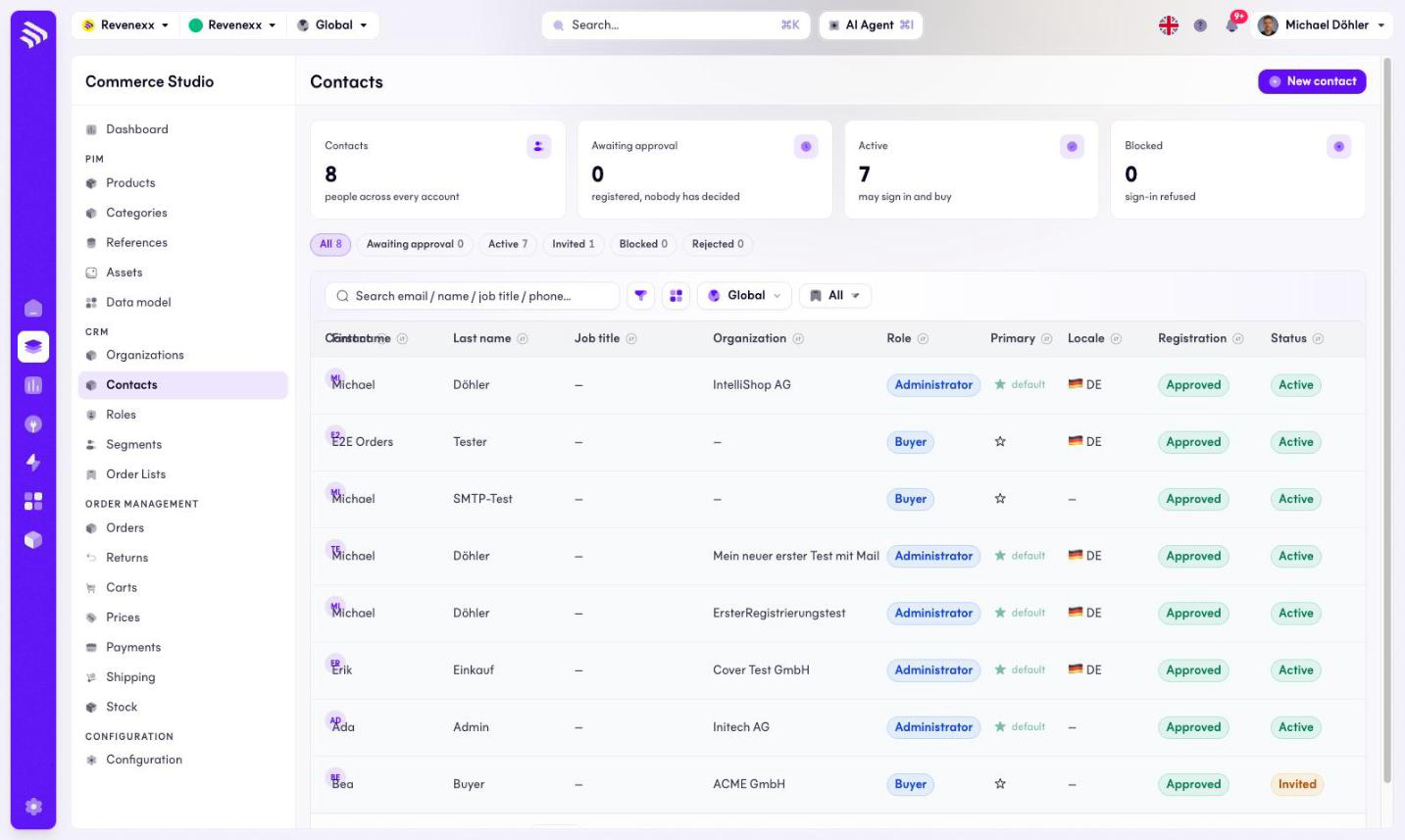 Contact list