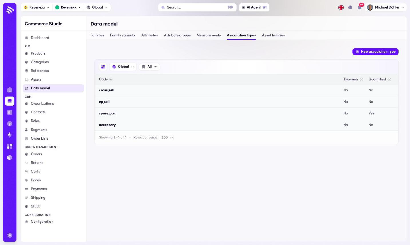 Association types tab