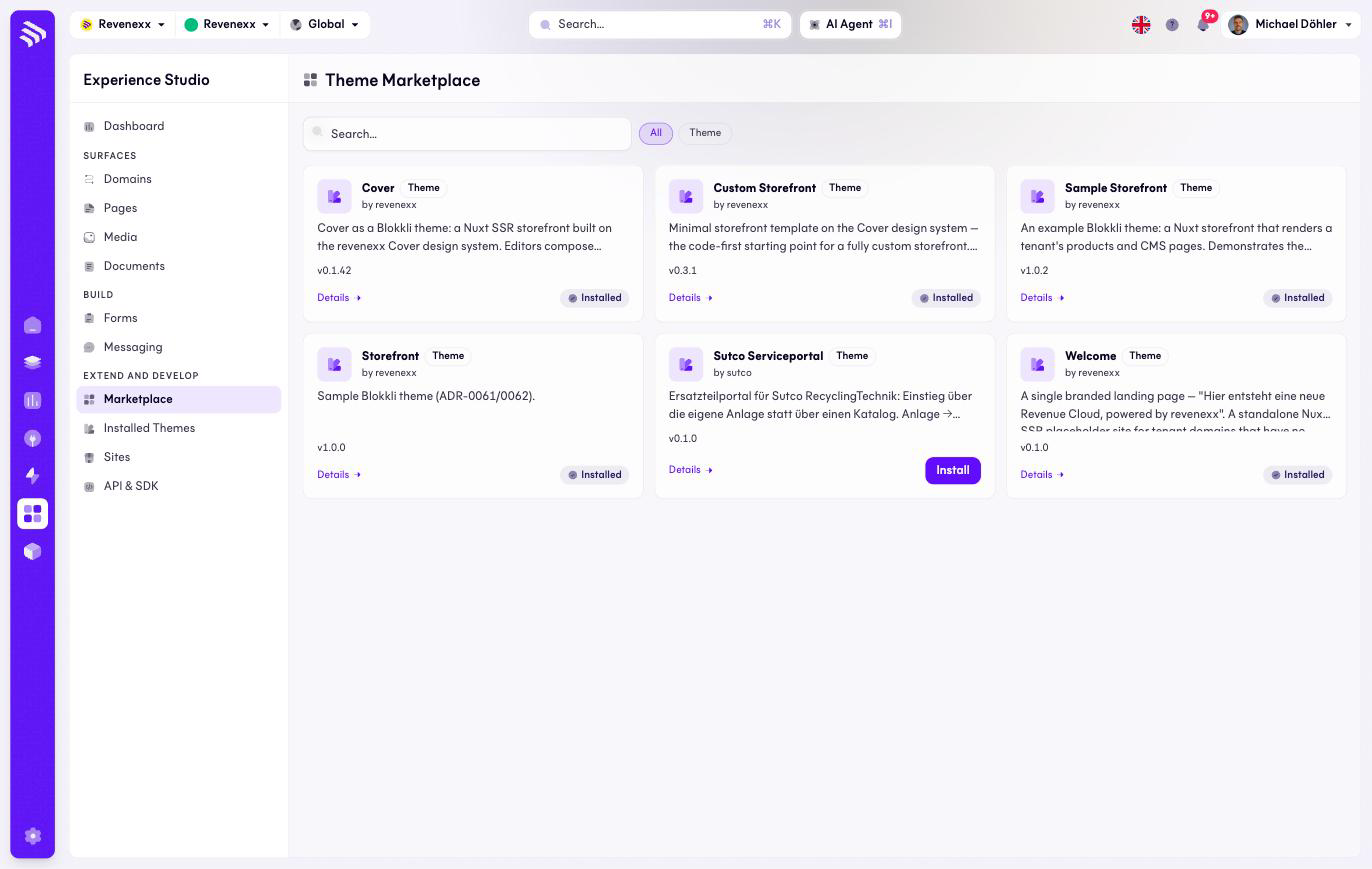 Theme marketplace
