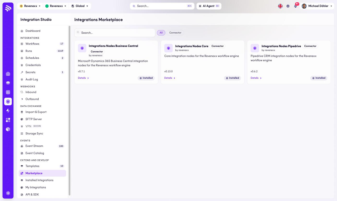 Integrations marketplace