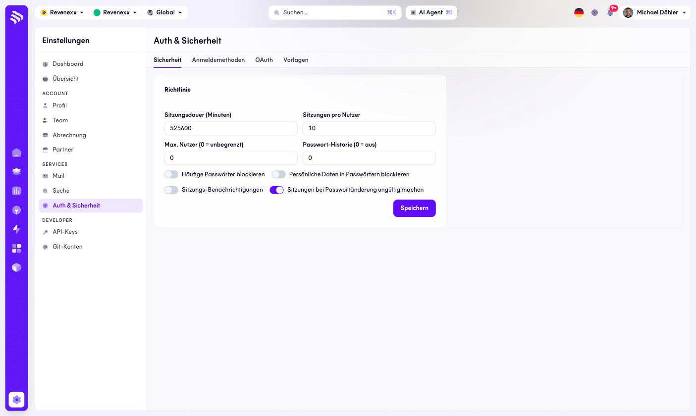 Auth & Sicherheit